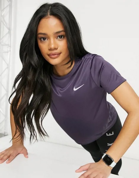 Фиолетовая футболка Nike Running miler-Фиолетовый цвет