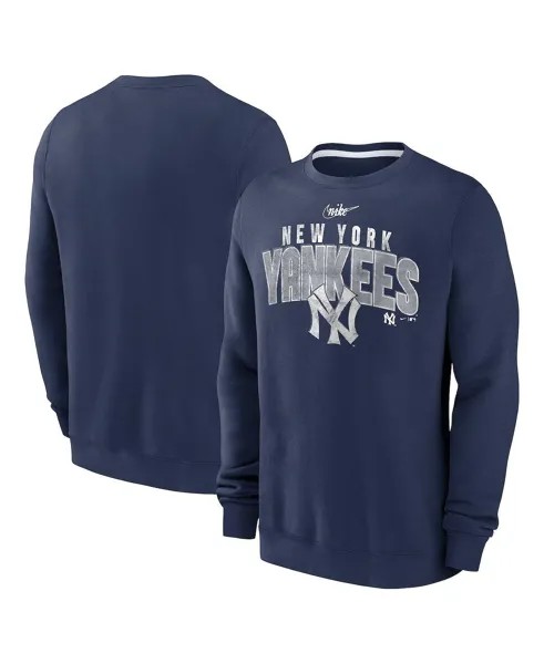 Мужской темно-синий пуловер свитшот New York Yankees Cooperstown Collection Team Shout Out Nike