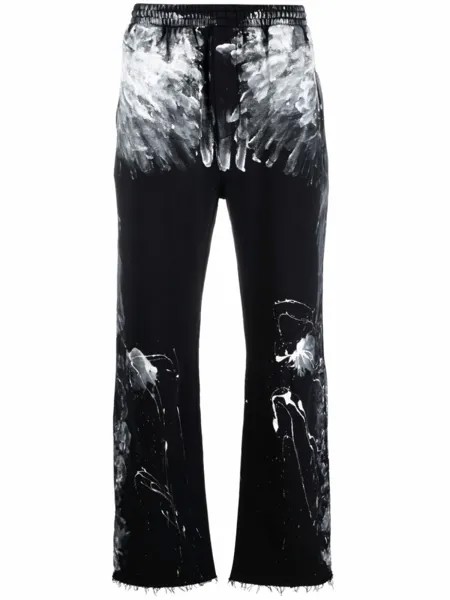Balenciaga спортивные брюки с принтом, черный