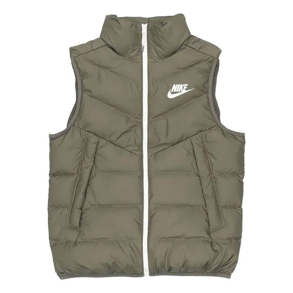 Жилеты спортивная одежда пуховая куртка ветровка Nike, зеленый