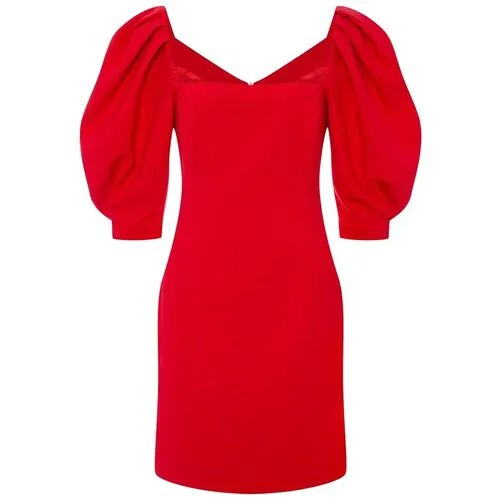 Платье-футляр MARINA BUDNIK, хлопок, вечернее, прилегающее, мини, размер 42/44, красный