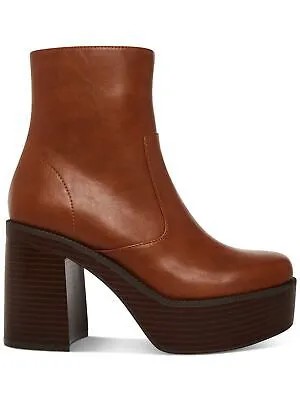 Женские коричневые ботинки MADDEN GIRL на платформе 1-1/2 дюйма с изящным носком и блочным каблуком, 7 м