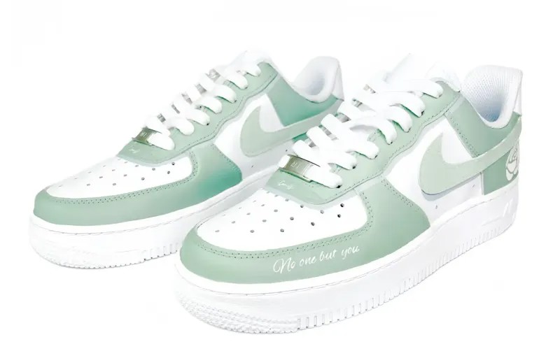 Кроссовки Nike Air Force 1 Skateboarding Shoes Women's Low-top Green/white, зеленый