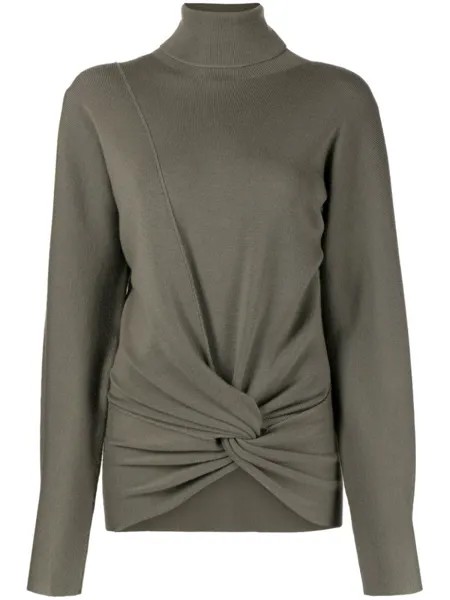 Джемпер с драпировкой Dion Lee, зеленый