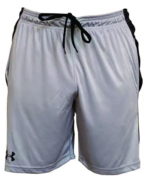 Мужские двухцветные спортивные шорты для баскетбола с мышцами Under Armour, серебристые, XL