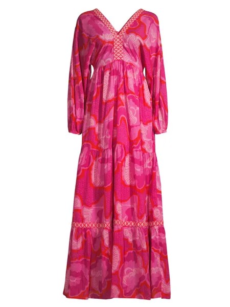 Платье макси Rafaella с цветочным принтом Ro's Garden, разноцветный