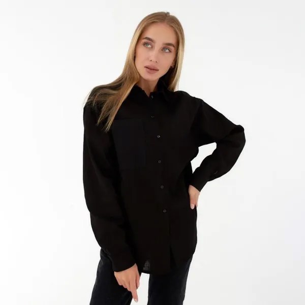 Рубашка женская MIST черная 48, 50