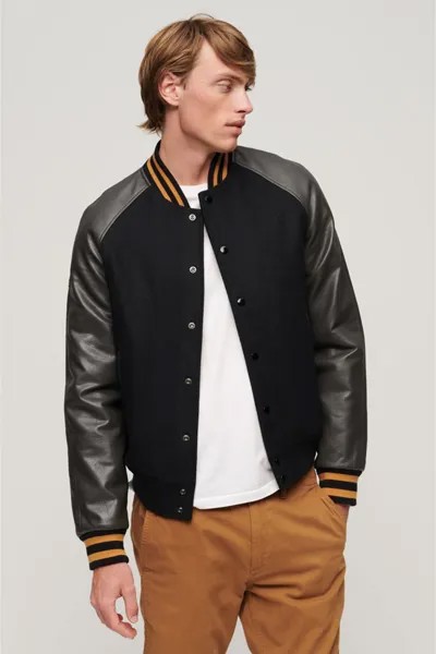 Бомбер College Varsity Superdry, серый