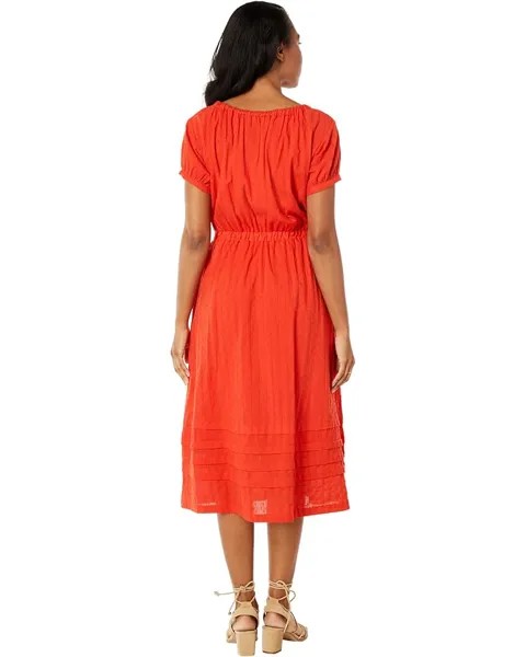 Платье Lost + Wander Strawberry Waves Midi Dress, красный
