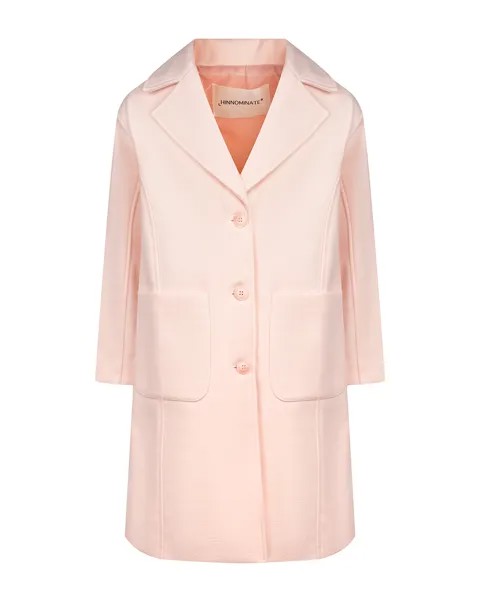 Светло-розовое пальто с накладными карманами Hinnominate