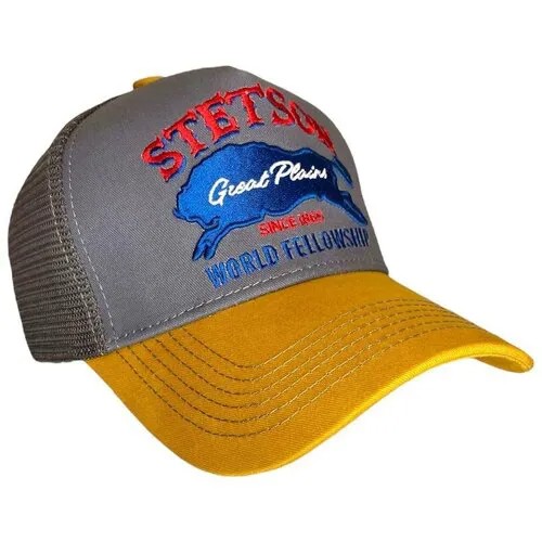 Бейсболка STETSON, размер 54/58, серый, оранжевый