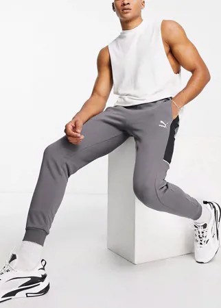 Джоггеры серого/черного цвета PUMA CLSX-Серый