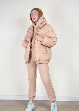 Комплект женский STOLNIK (куртка + толстовка + брюки) 220721-10 (46, Светло-Бежевый)