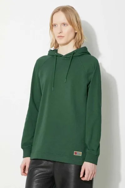 Хлопковая толстовка Vardag Hoodie W Fjallraven, бирюзовый