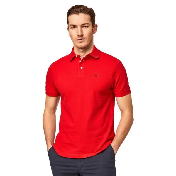 Поло с коротким рукавом Hackett Swim Print Trim, красный