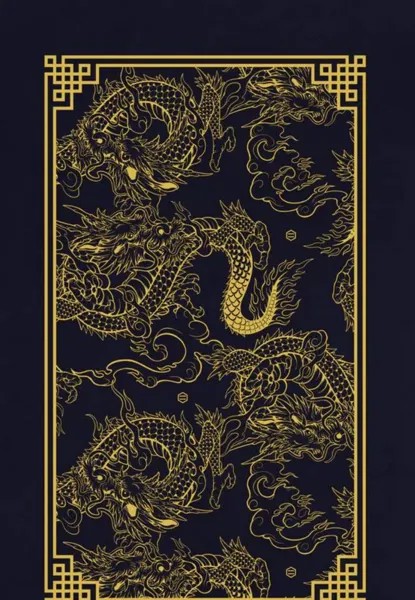 Футболка с принтом Chinese Dragon DOLLY NOIRE, синяя