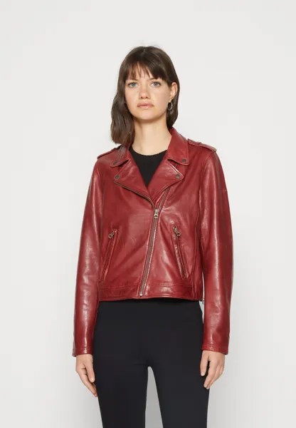 Кожаная куртка Pepe Jeans MOON, бордовый