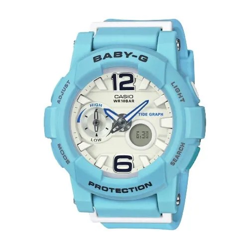 Наручные часы CASIO BGA-180BE-2B, голубой, белый
