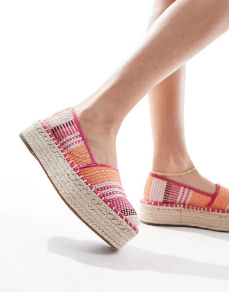 Разноцветные эспадрильи на плоской платформе ASOS DESIGN Journal