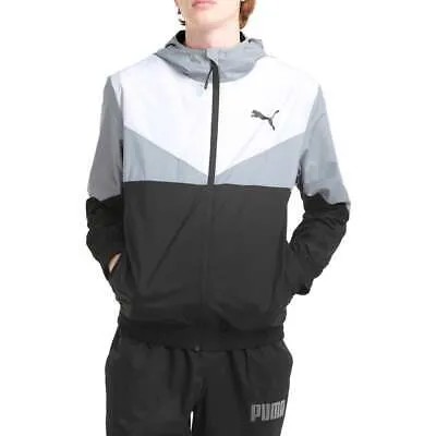 Puma Essentials+ Cb Full Zip Windbreaker Мужская черная повседневная спортивная верхняя одежда 58