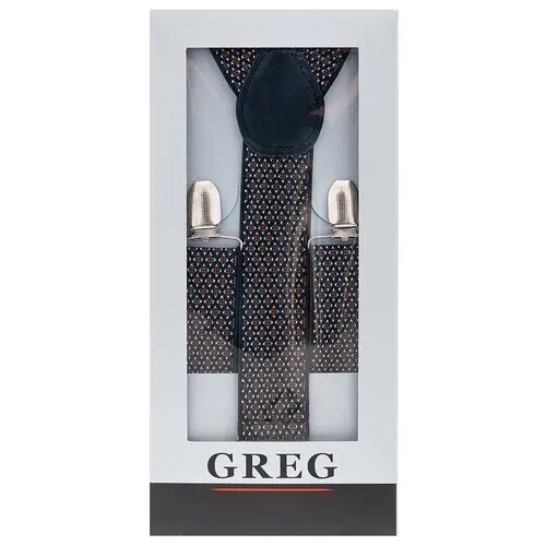 Подтяжки мужские в коробке GREG G-1-73, цвет Черный, размер универсальный