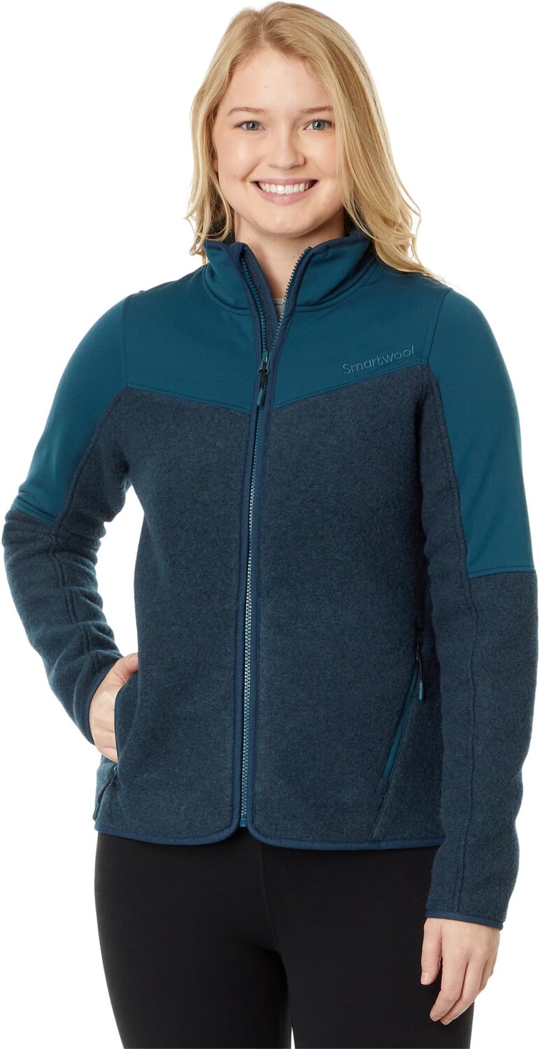 Куртка Hudson Trail Fleece Full Zip Smartwool, цвет Twilight Blue