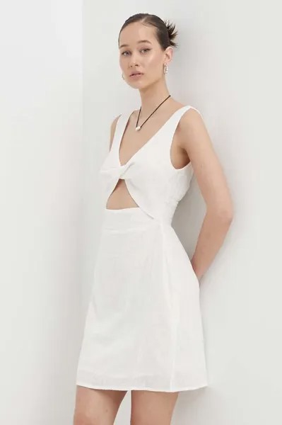 Хлопковое платье Billabong, бежевый