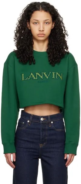 Зеленый свитшот с вышивкой Curb Lanvin