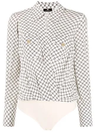 Elisabetta Franchi боди с графичным принтом