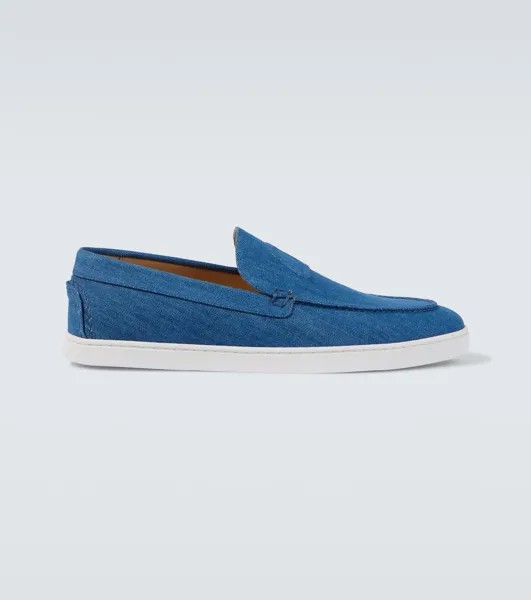 Туфли-слипоны Varsiboat из денима Christian Louboutin, синий