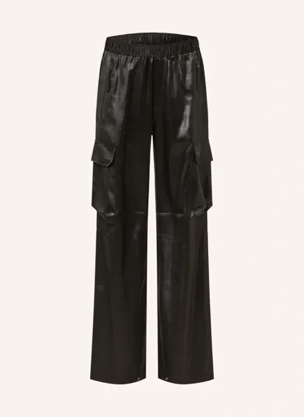 Атласные брюки-карго Filippa K, черный