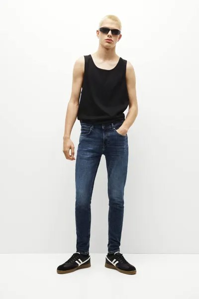 Джинсы скинни стрейч Pull&Bear, военно-морской