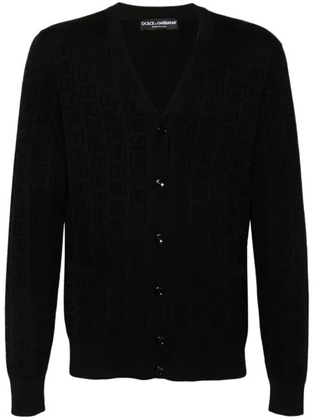 Dolce & Gabbana кардиган с монограммой, черный