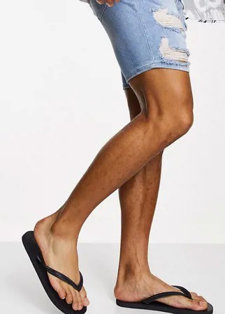 Черные шлепанцы ASOS DESIGN-Черный цвет
