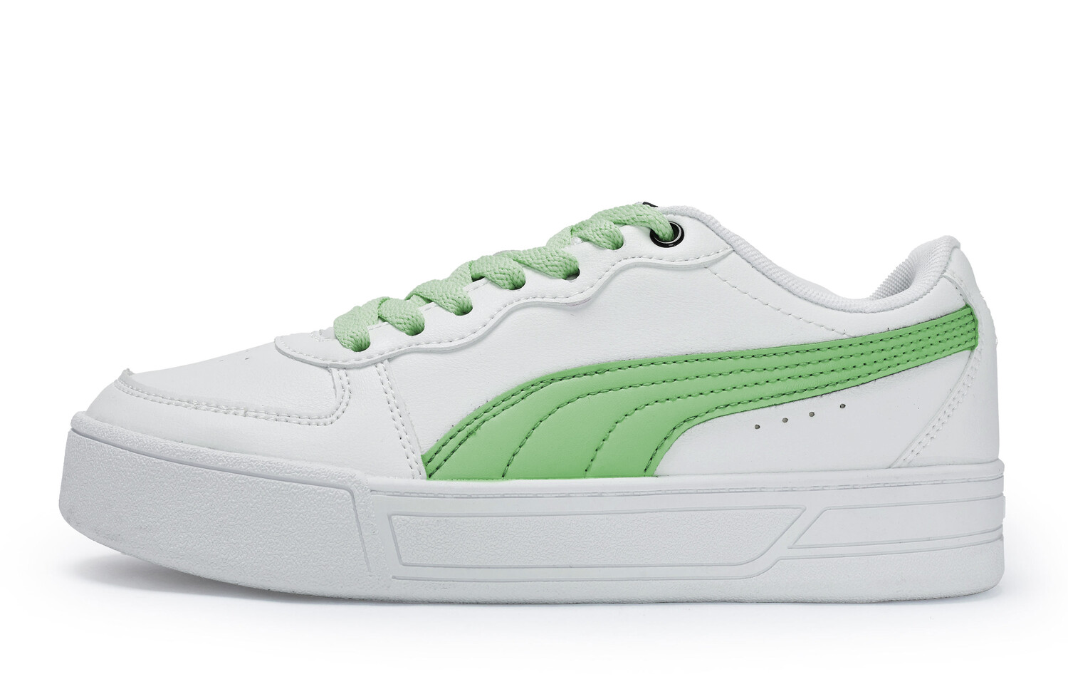Кроссовки Puma Skye Skateboarding Shoes Women's Low-top White/Green, зеленый