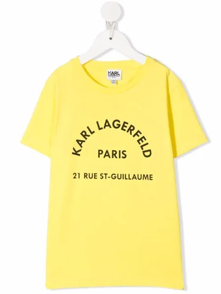 Karl Lagerfeld Kids футболка из органического хлопка с логотипом