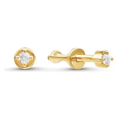 Серьги Бриллианты Костромы, белое золото, 585 проба, бриллиант