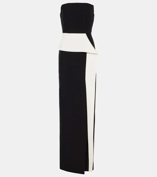 Платье без бретелек из крепа Roland Mouret, цвет monochrome