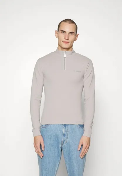 Футболка с длинным рукавом Logo Half Zip Sharp Long Sleeve Han Kjøbenhavn, цвет grey