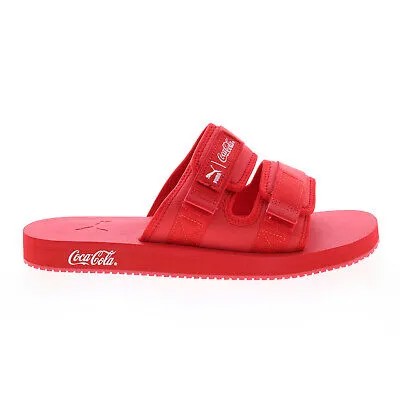 Puma Wilo Coca Cola 38704201 Мужские красные холщовые шлепанцы без шнурков Обувь