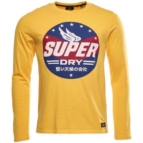Лонгслив Superdry BOHO GRAPHIC LS TEE, Цвет Желтый, Размер L