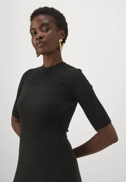 Вязаное платье DRESS DKNY, черный