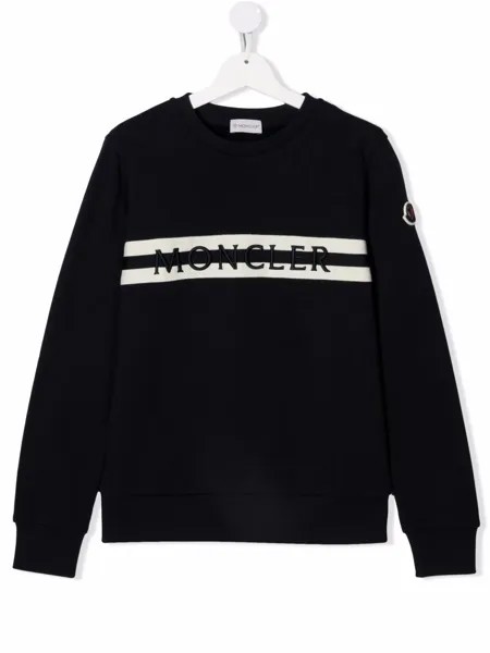 Moncler Enfant толстовка с вышитым логотипом