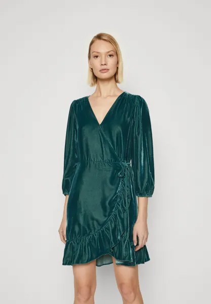 Коктейльное платье / Вечернее платье WRAP MINI GAP, темно-зеленый