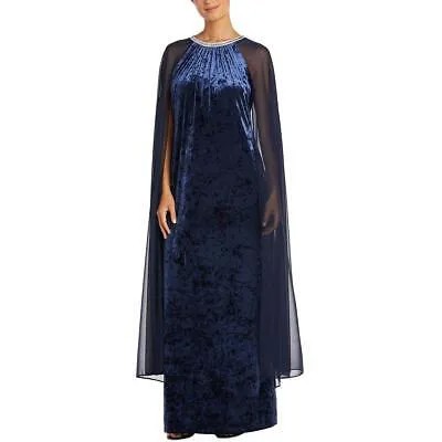 R-M Richards Женское темно-синее бархатное прозрачное вечернее платье 8 BHFO 6308
