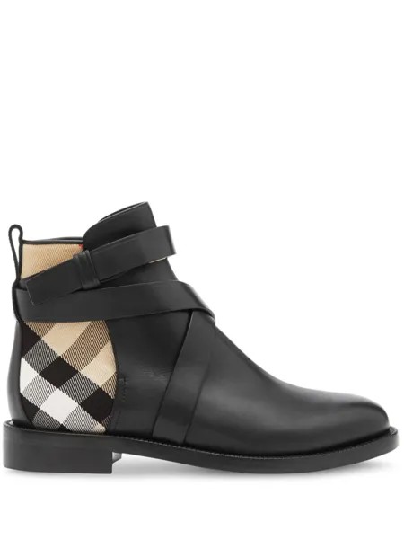 Burberry ботинки в клетку House Check, черный