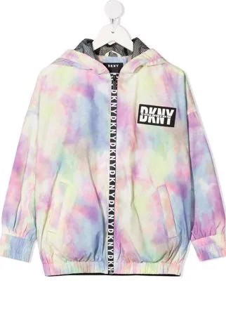 Dkny Kids худи на молнии с принтом тай-дай