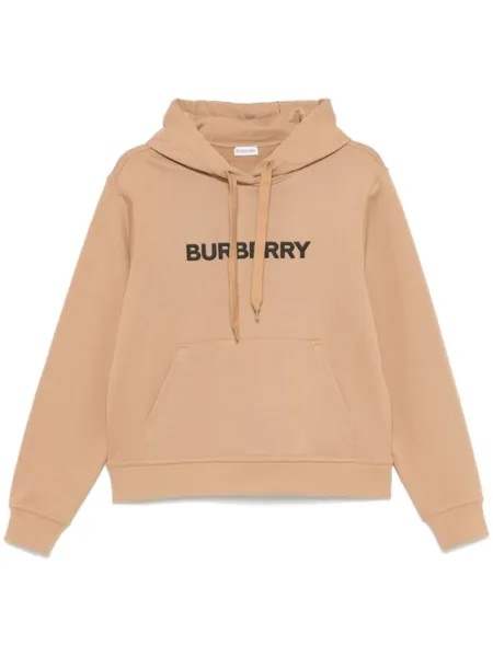 Burberry худи с логотипом, коричневый