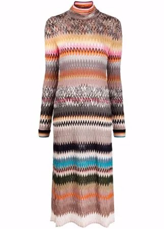 Missoni трикотажное платье с узором зигзаг