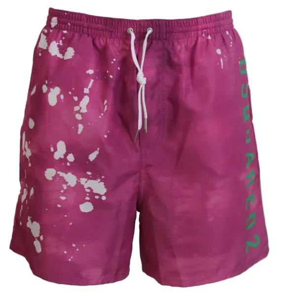 DSQUARED2 Купальник короткий розовый Tie Dye Logo Мужская пляжная одежда IT48/W34/M Рекомендуемая розничная цена 290 долларов США